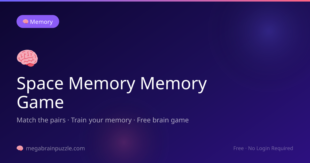 Space Memory Game – Free Online Memory Card Game | Mega Brain Puzzle