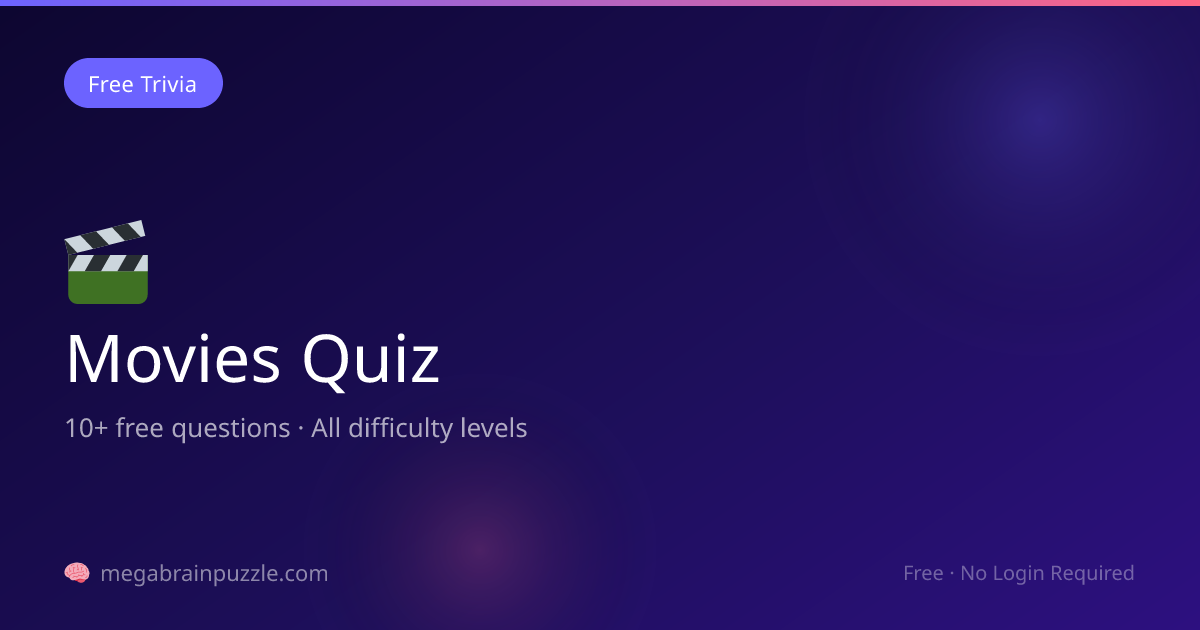 Movies Trivia Quiz — Free Online Questions | Mega Brain Puzzle